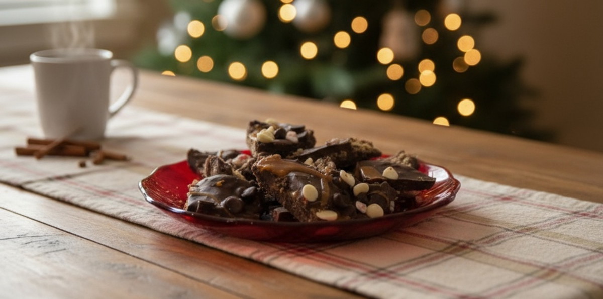 Hogs Heaven Salted Caramel Brownie Christmas Bark 