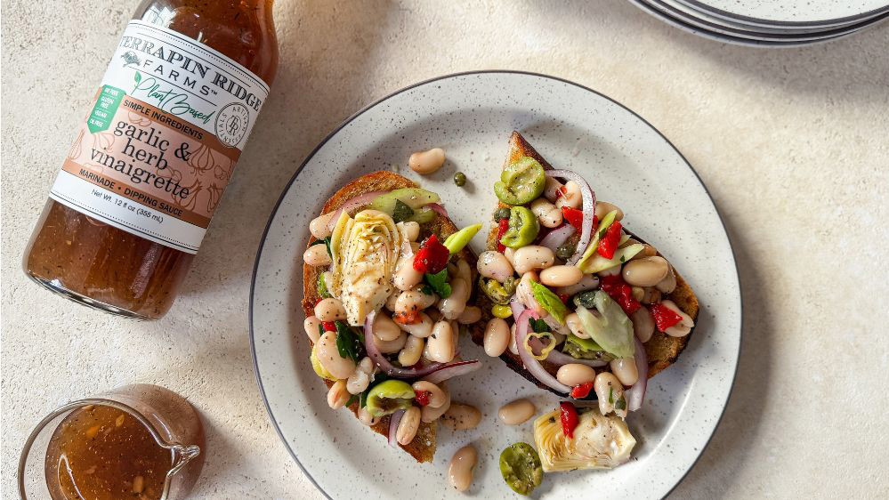 Image of Marinated White Bean Salad with Garlic & Herb Vinaigrette