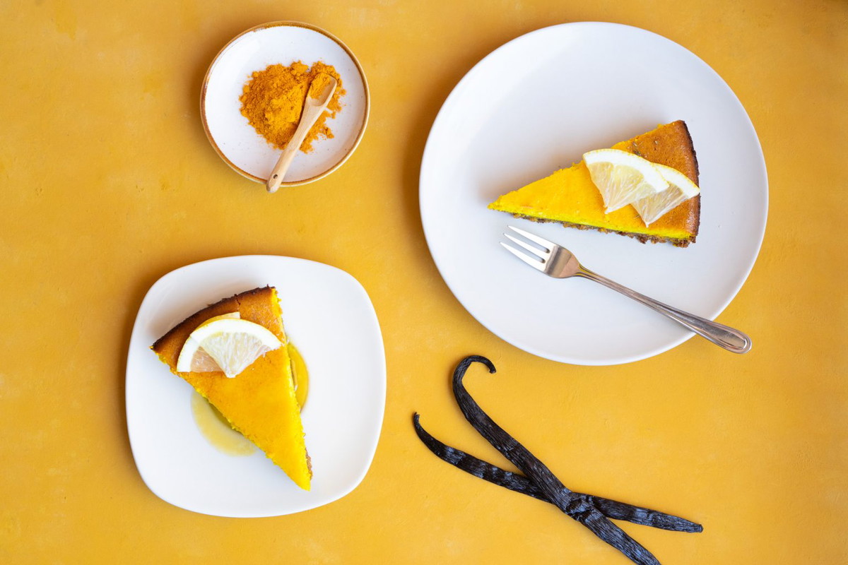 Kurkuma-citroen cheesecake