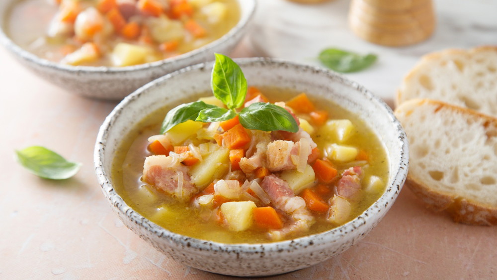 Image of Rustic White Fish, Ham and Bean Soup
