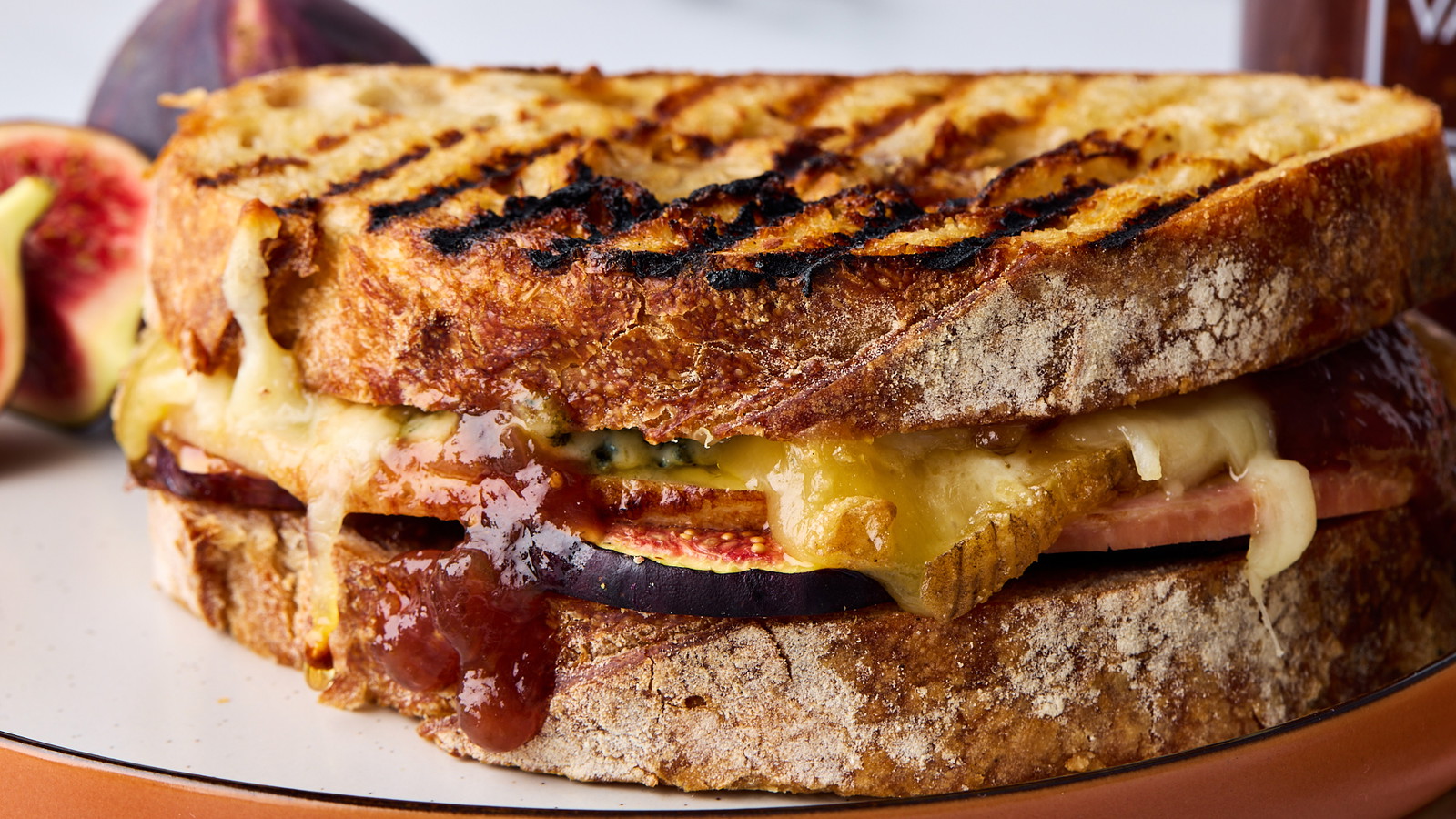 Image of Fig, Ham & Blue Cheese Toastie