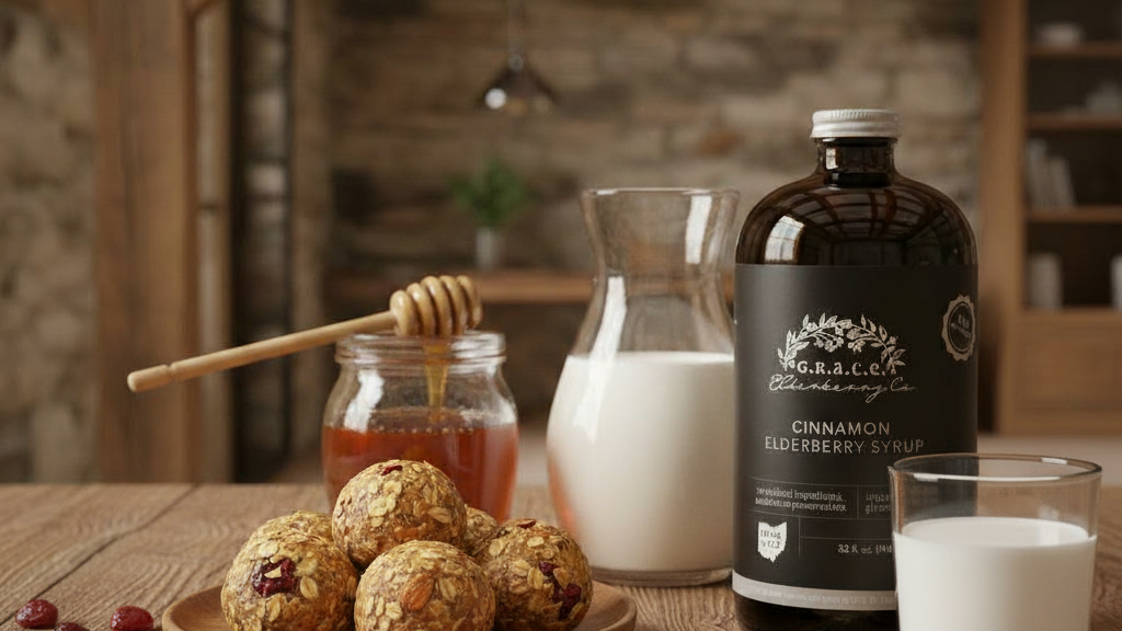 Image of No Bake Elderberry Protein Balls