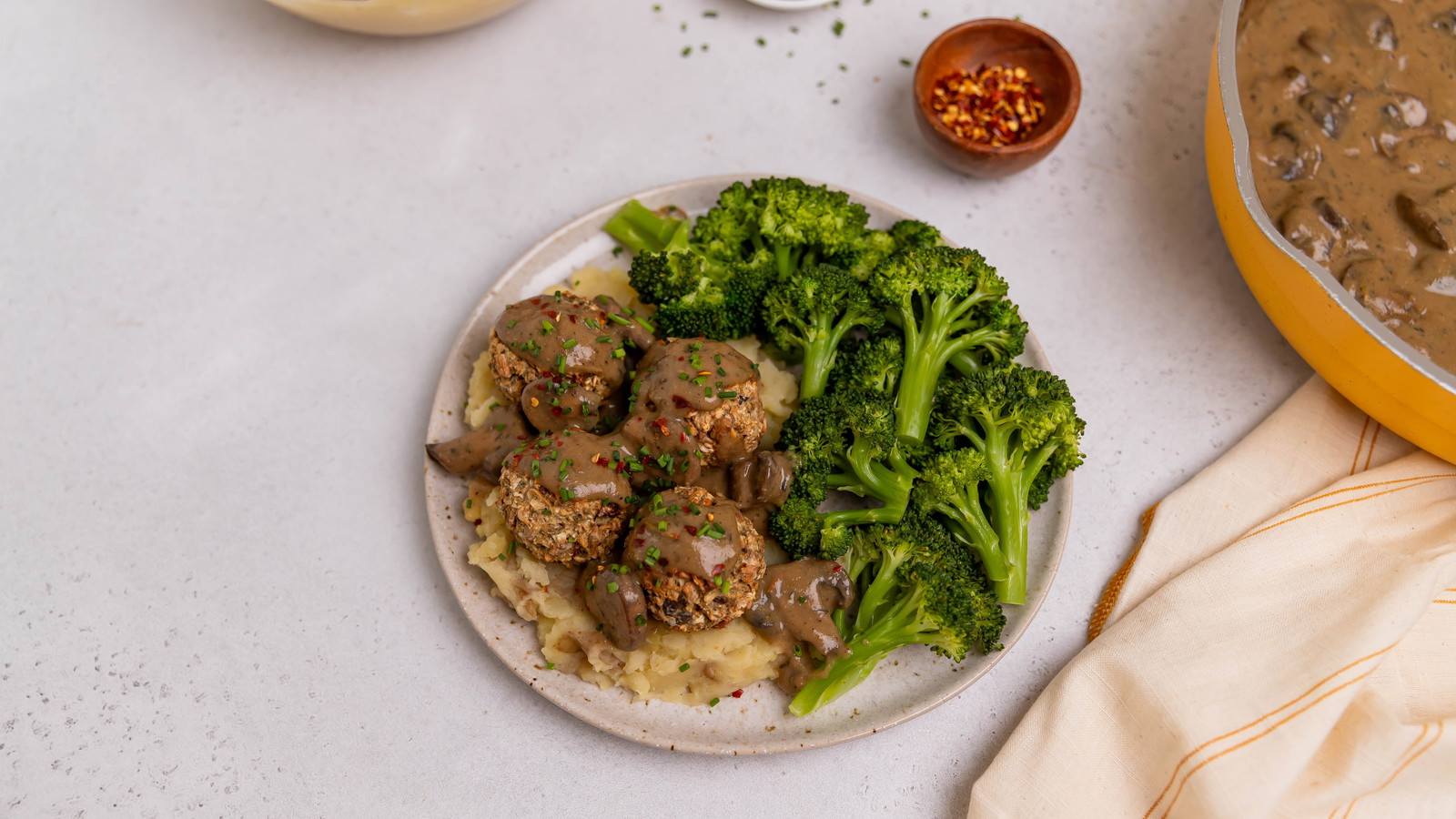 Image of Portobello Meatballs with Mushroom Gravy