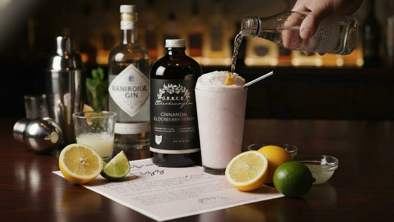 Image of Elderberry Fizz Mocktail