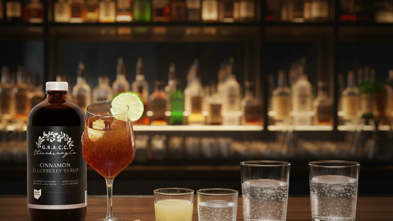 Image of Elderberry Ginger Mocktail