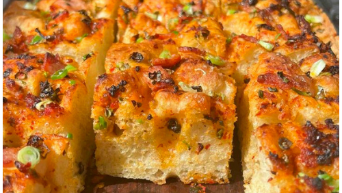 Image of Kimchi and Scallion Focaccia