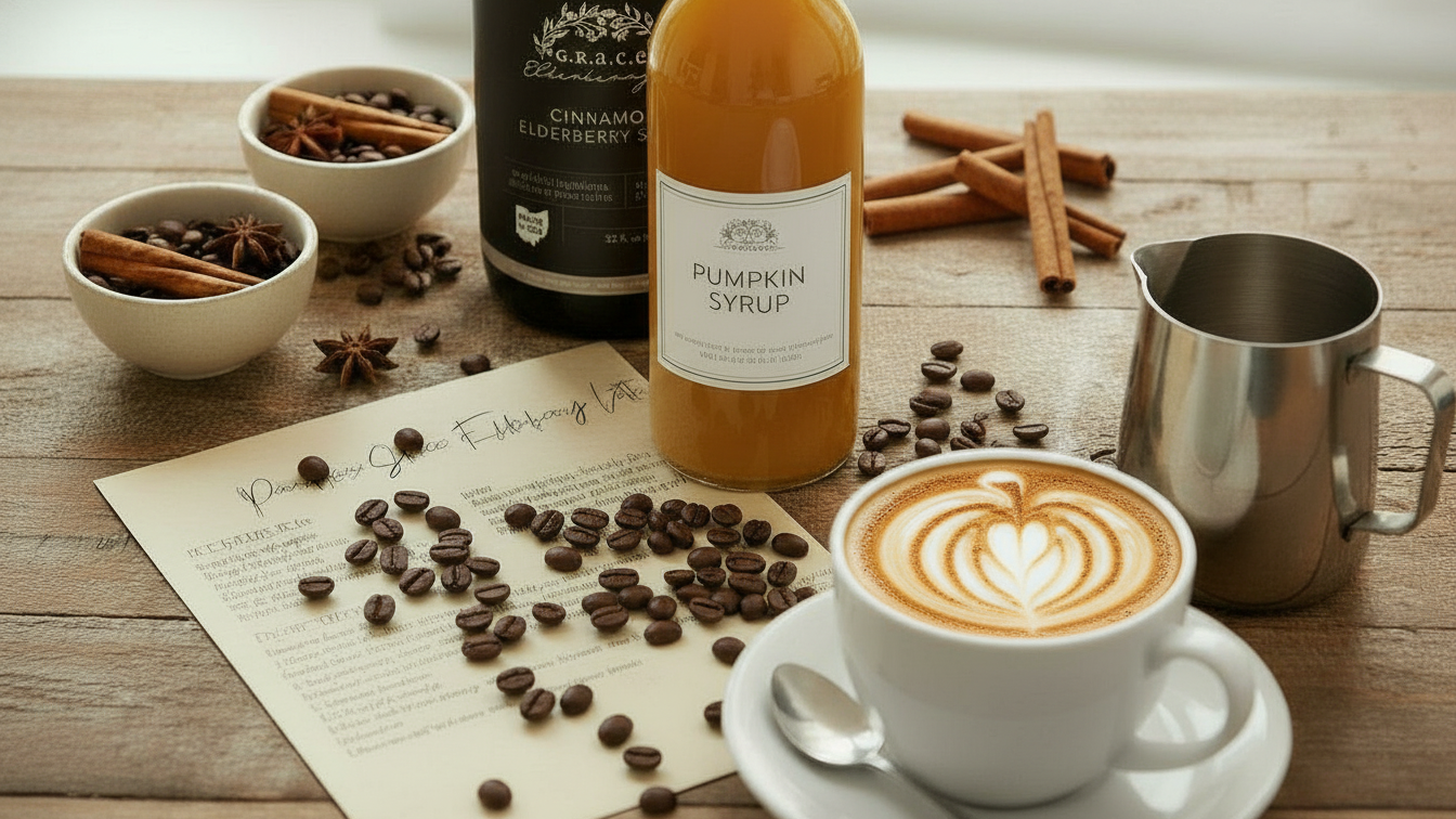 Image of Pumpklin Spice Elderberry Latte