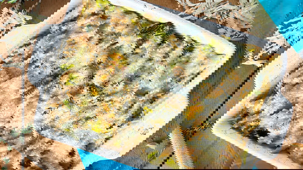 Image of Green Cheesy Bean Pasta Bake