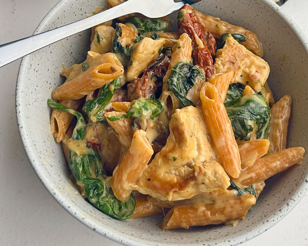 Creamy Tuscan Protein Pasta