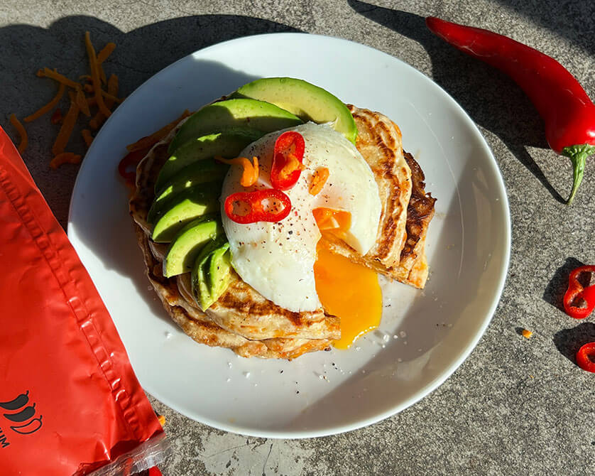 Chilli Cheese Protein Pancakes