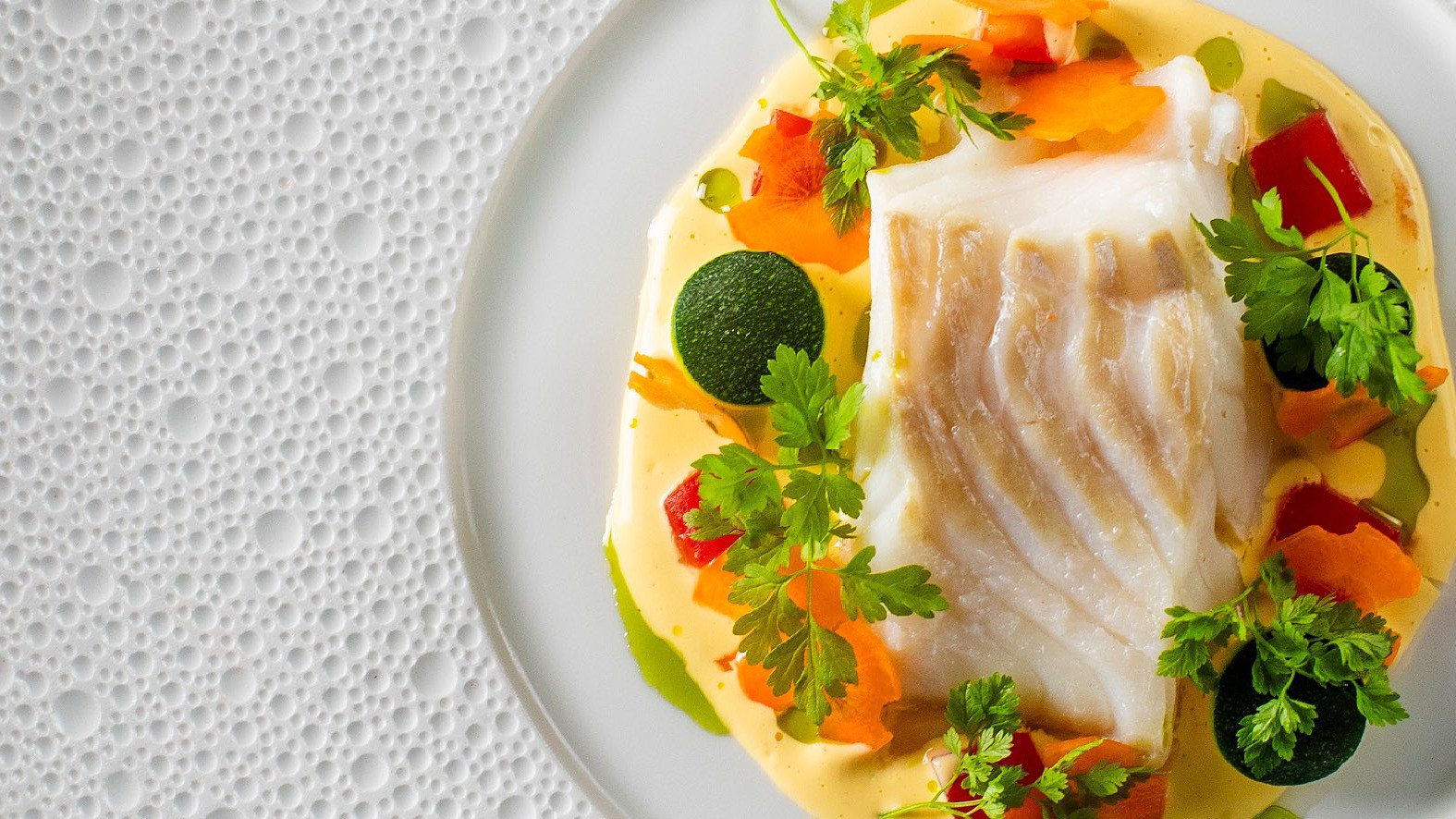 Image of Dampet torsk i sauce nage med urter