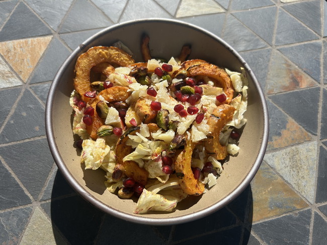 fall tepary bean salad