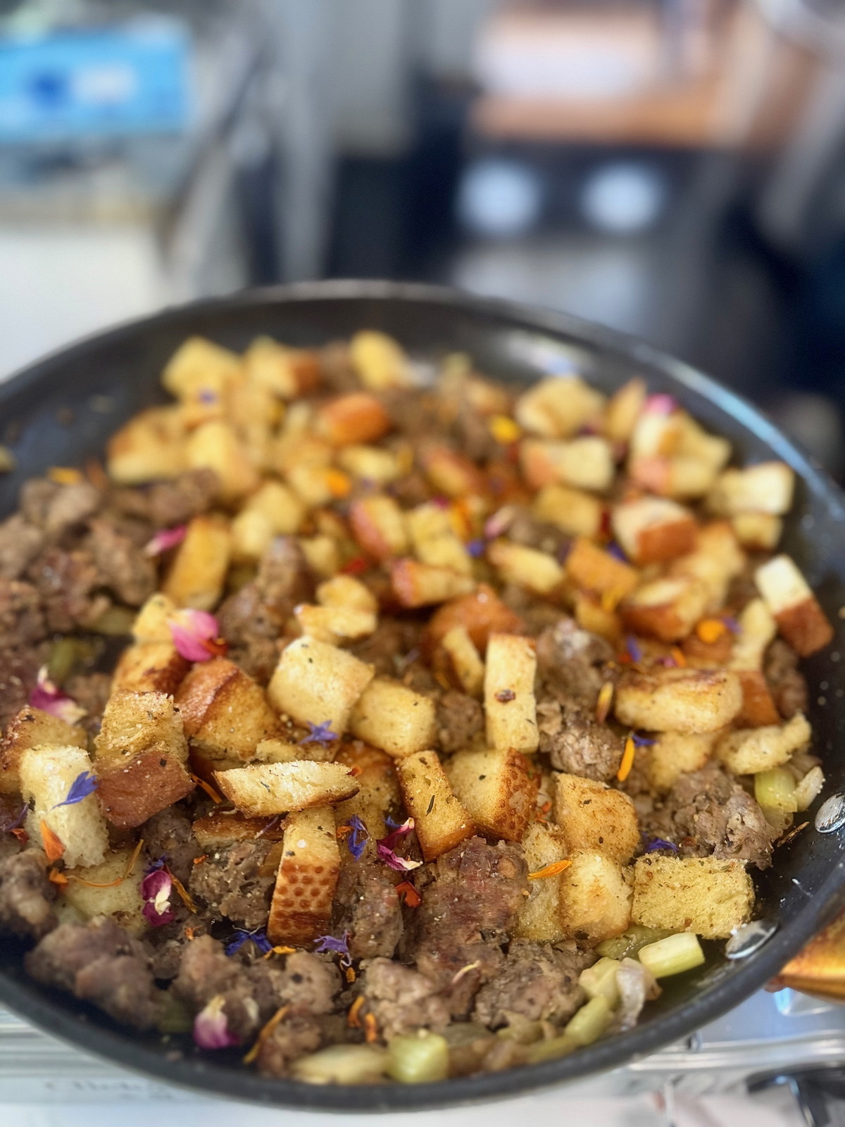 The Best Skillet Sausage Stuffing