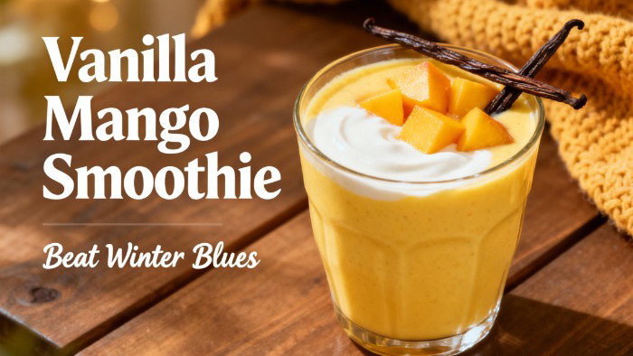 Image of Vanilla Mango Smoothie For Winter Blues