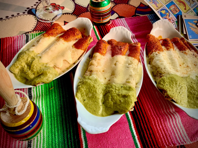 Keto Enchiladas Tricolores