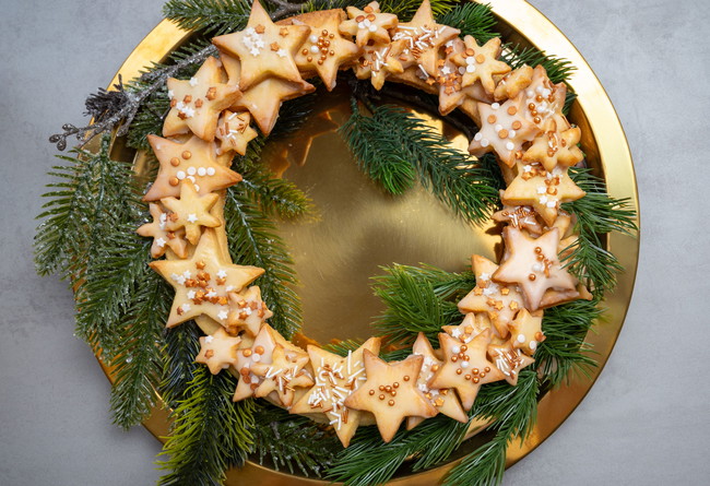 Image of Weihnachtlicher Kekskranz