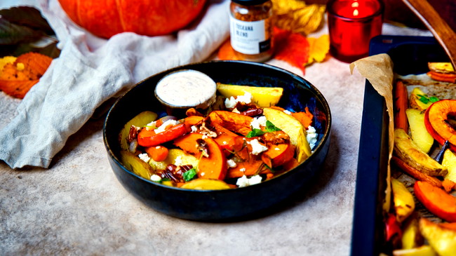 Image of Kartoffeln & Kürbis aus dem Ofen mit Dip