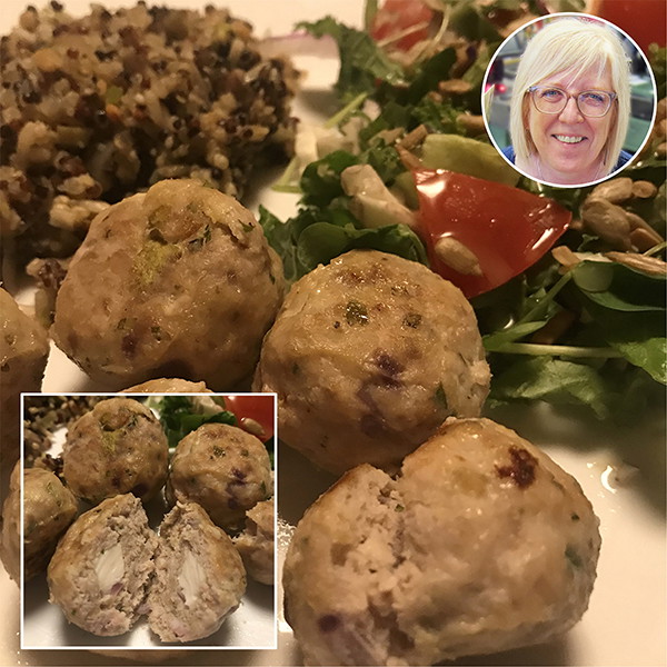 Image of Feta Stuffed Turkey Meatballs