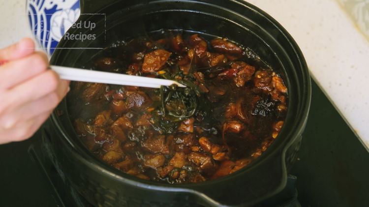 Image of Before adding the daikon to the beef, pick out all...