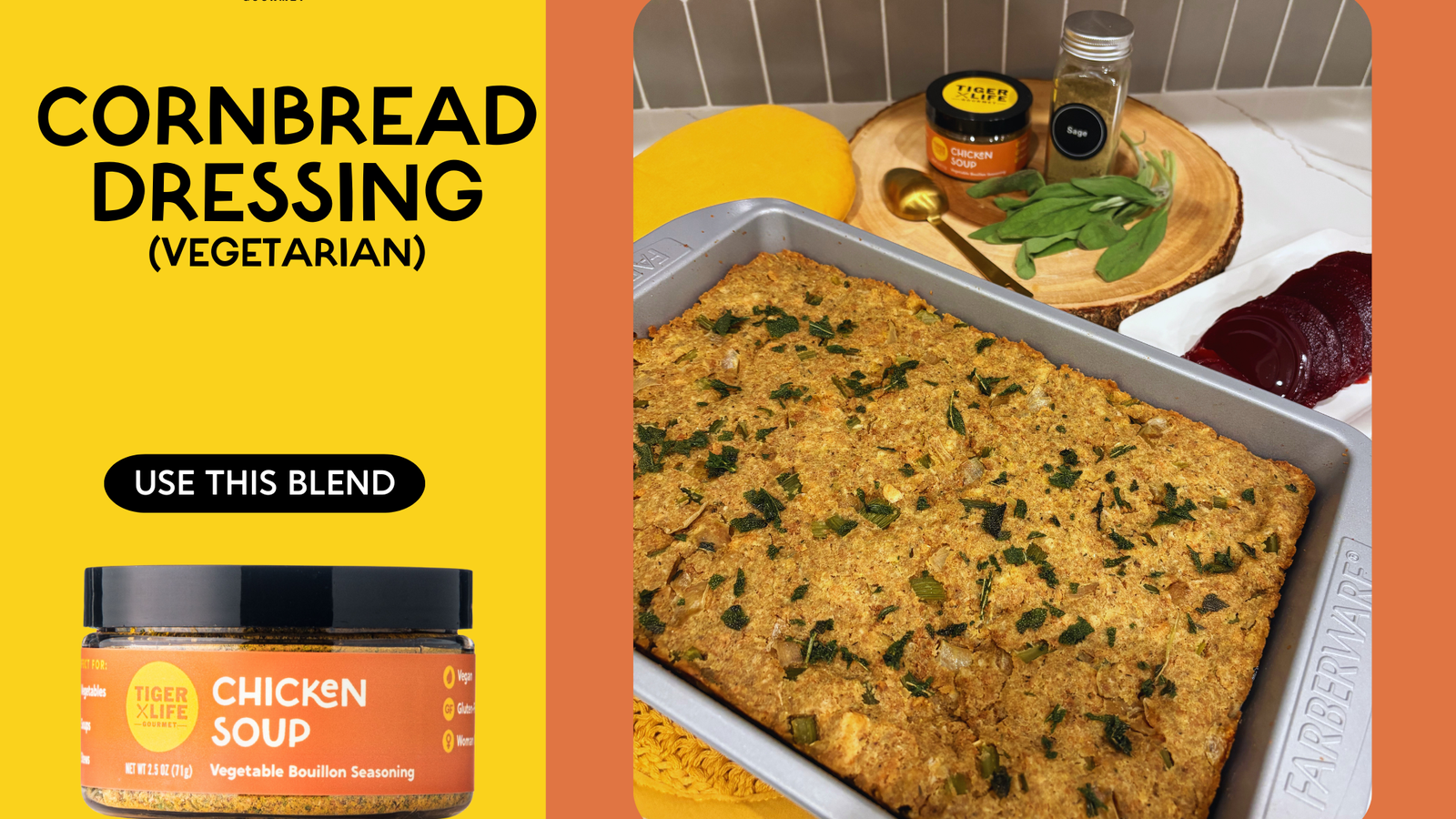 Image of Cornbread Dressing (vegetarian)