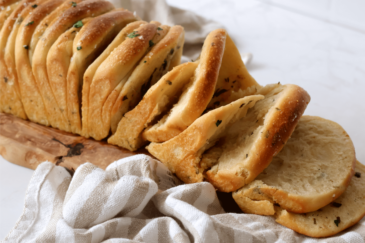 Sourdough Garlic & Herb Pull Apart Loaf