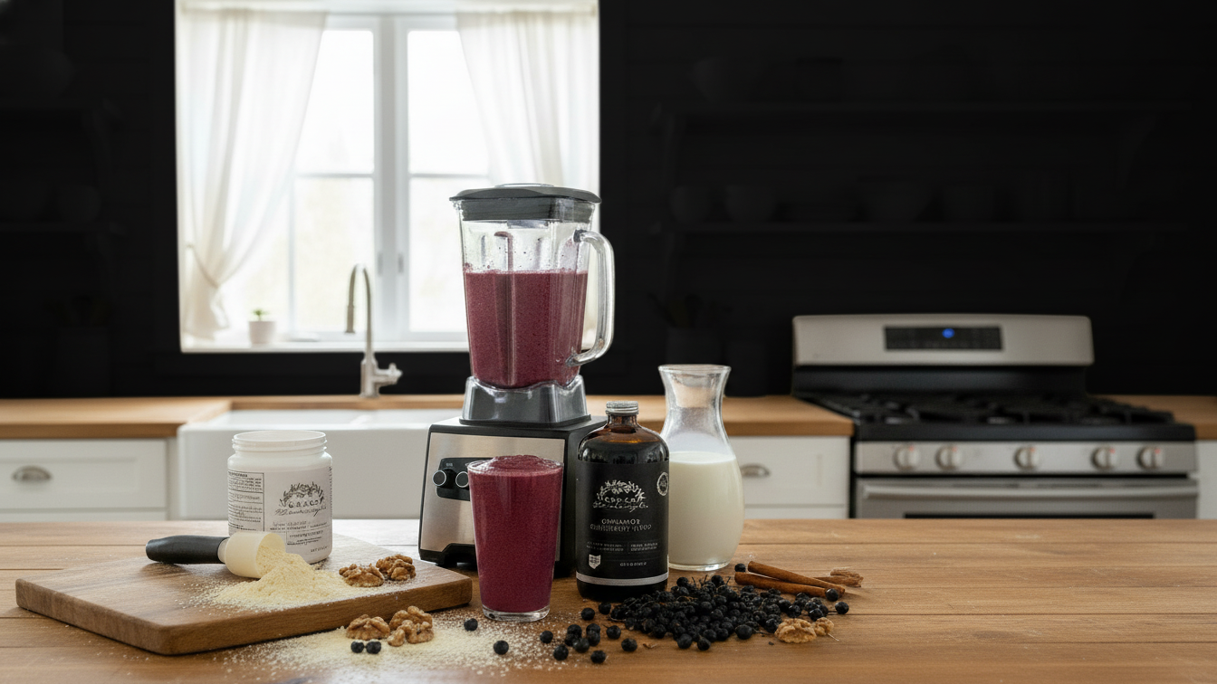 Image of Vanilla Cinnamon Elderberry Smoothie