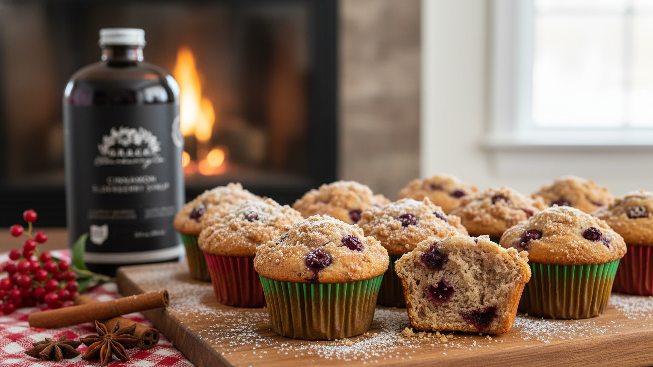 Image of Spiced Elderberry Christmas Muffins