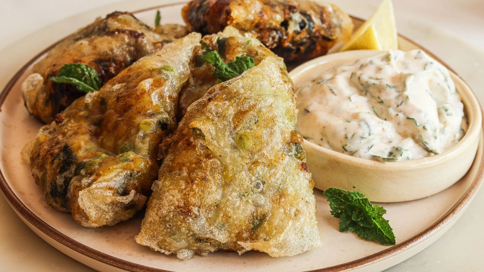 Image of Cheesy Rice Paper Samosa