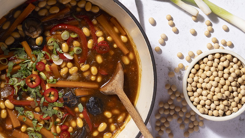 Image of Organic Soya Bean & Vegetable Stew