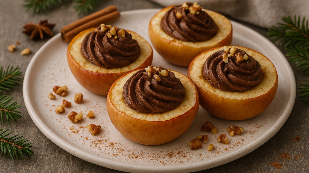 Image of Gefüllte Bratäpfel mit Mousse au Chocolat