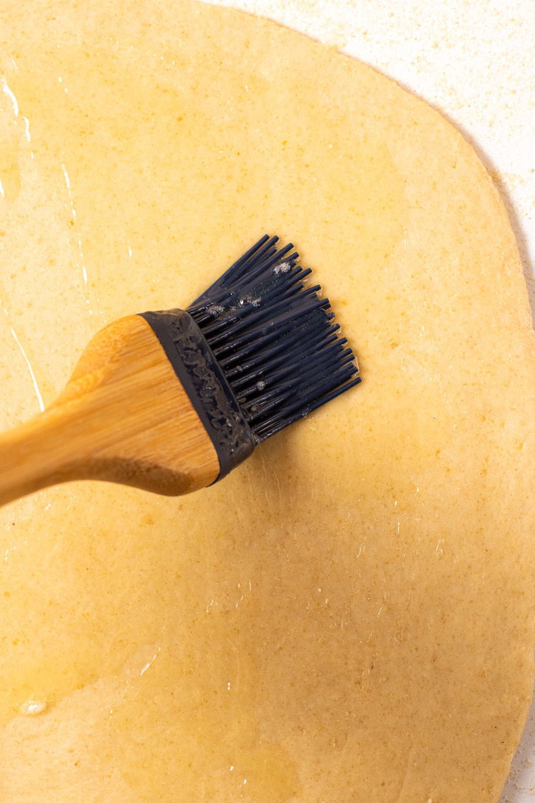 Image of Roll out your dough and lightly brush with honey/butter mixture....