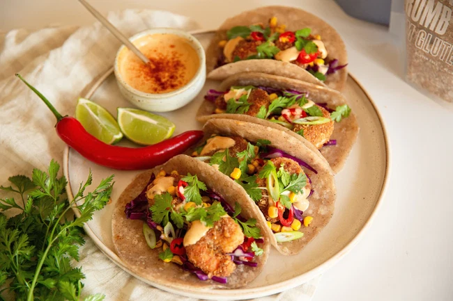 Image of Popcorn Prawn Tacos