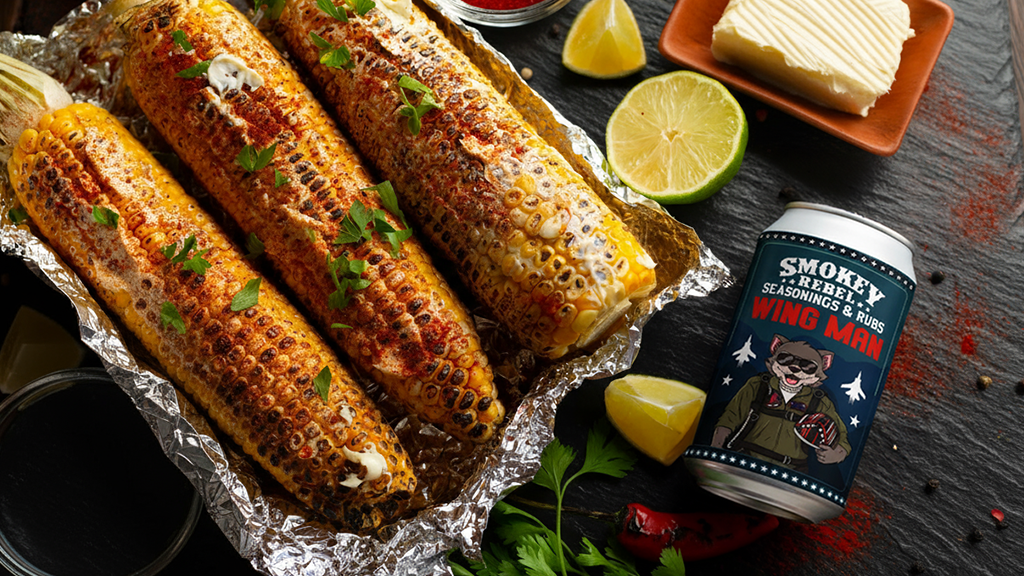 Grilled Buttery Wing Man Corn on the Cob