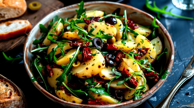 Image of Veganer Kartoffelsalat mit Zitrone-Lavendel-Dressing