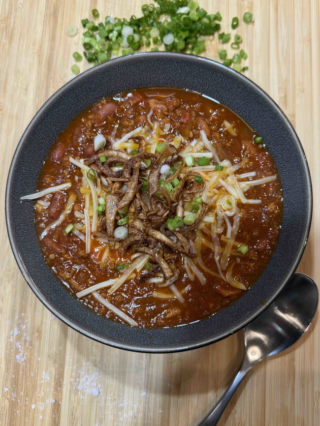 Image of Family Chili with Skillet Cornbread