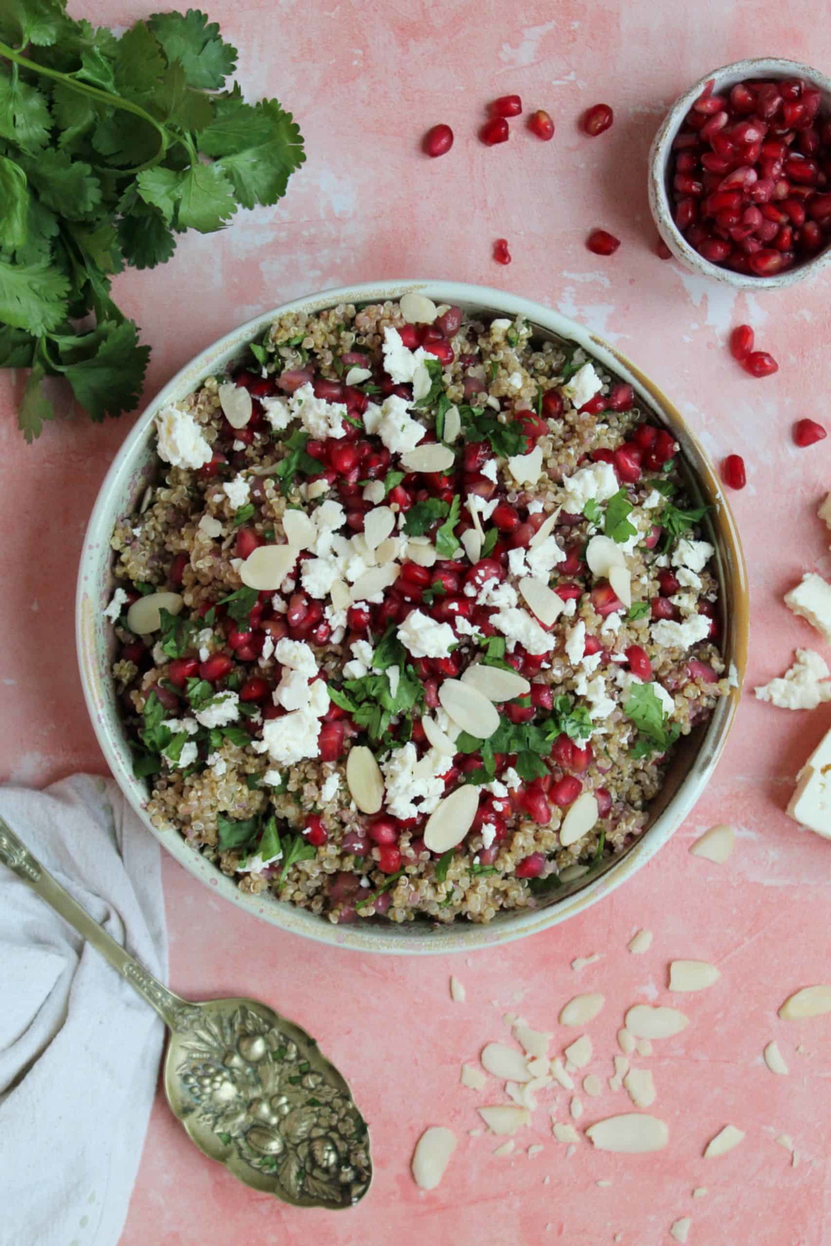 Warm Quinoa & Pomegranate Salad (Hearty and cozy)