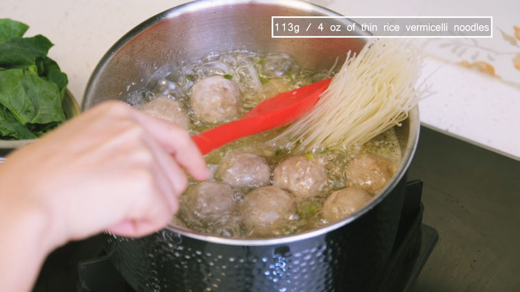 Image of The soup should come to a boil by now. Add...