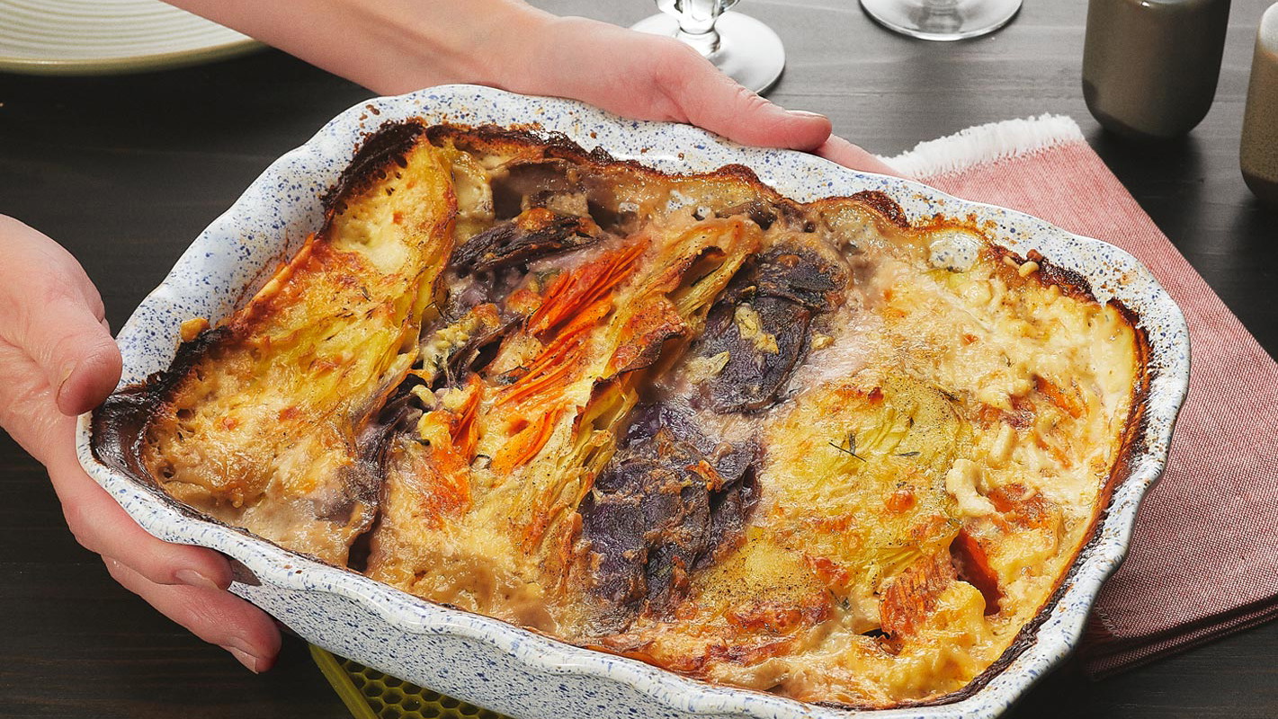 Image of Rainbow Root Vegetable Gratin