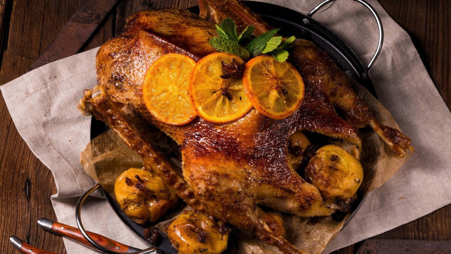 Image of Slow-Roasted Christmas Goose with Red Cabbage & Potato Dumplings 🎄✨