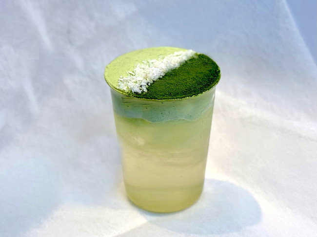 Image of Matcha Coconut Water with Matcha Whipped Cream