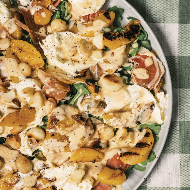 Image of Grilled Peach & Prosciutto Salad