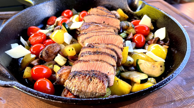 Image of Lammlachs mit mediterranem Grillgemüse