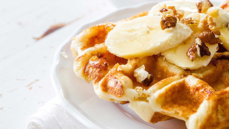 Banana Bread Waffles