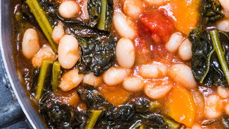 Garlicky White Bean and Kale Stew