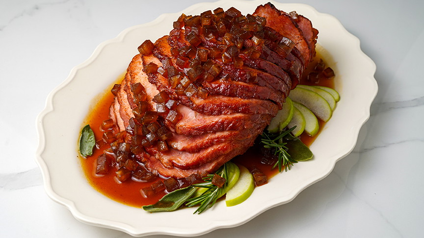  Brown Sugar Glazed Hasselback Half Ham