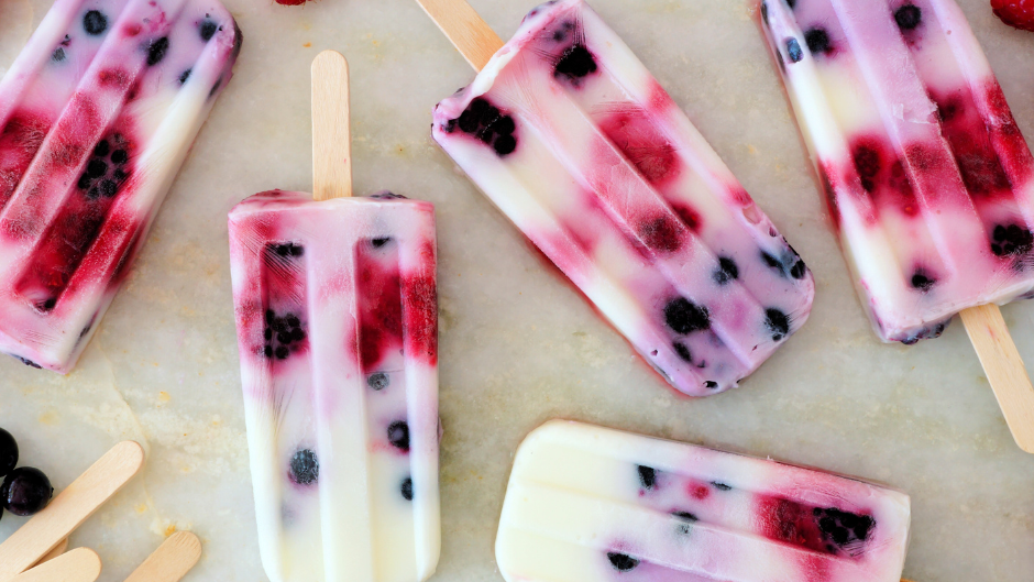 Image of Elderberry Yogurt Popsicles