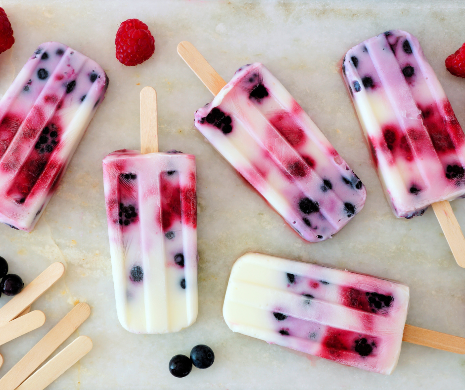 Elderberry Yogurt Popsicles