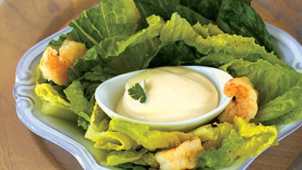 Shrimp Caesar Salad with Lemon Dressing
