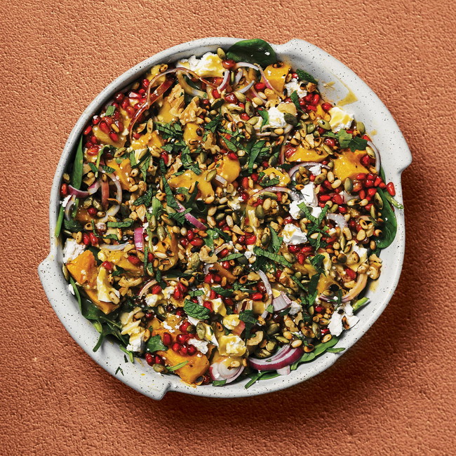 Image of Roasted Pumpkin, Pomegranate & Feta Salad