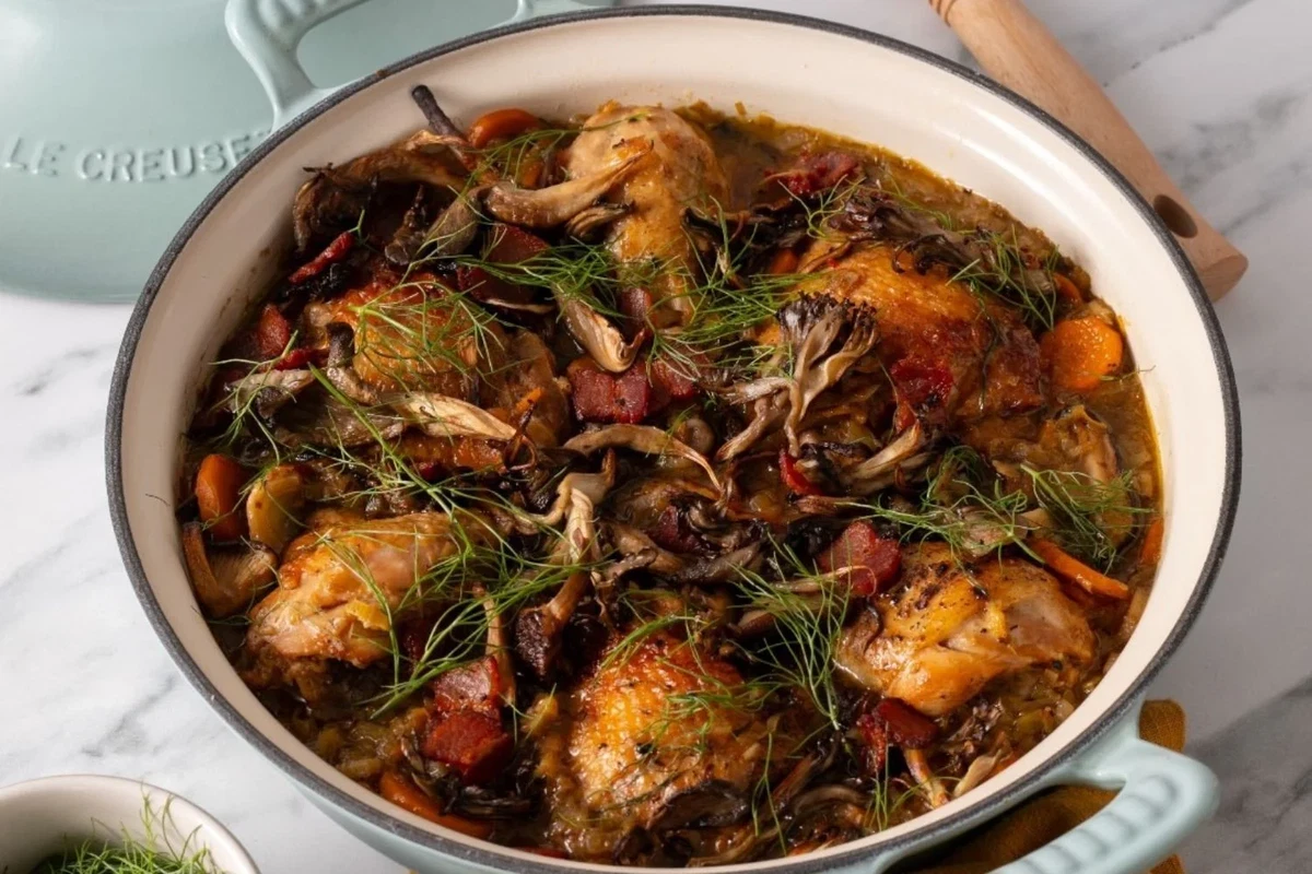 Chicken in Wine with Cider